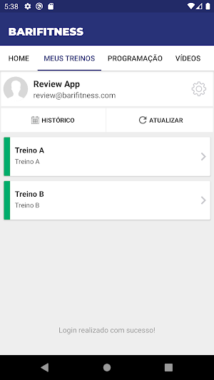 Barifitness Screenshot 2