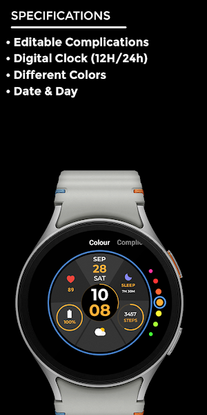 Night ver 33 - watch face Screenshot 3