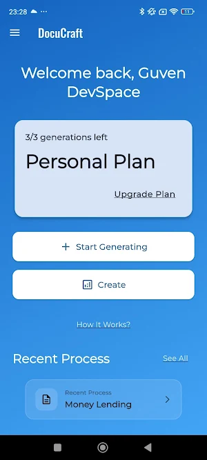 DocuCraft: AI Document Creator Screenshot 2