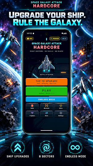Space Galaxy Attack Hardcore Screenshot 2