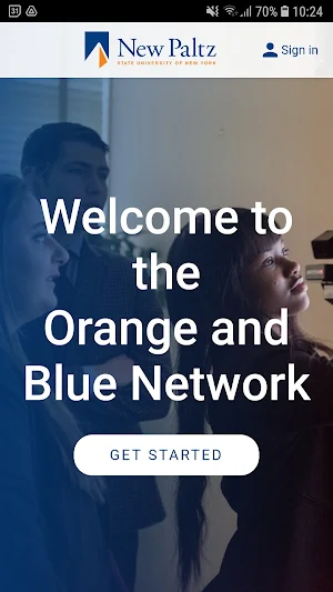 Orange and Blue Network Screenshot 0