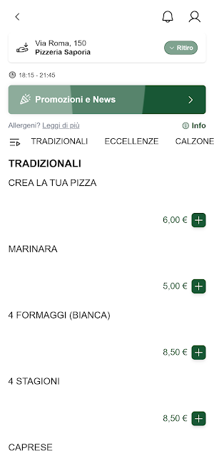 Pizzeria Saporia Screenshot 1