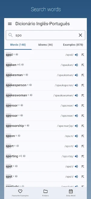 Dicionário Inglês-Português Screenshot 1