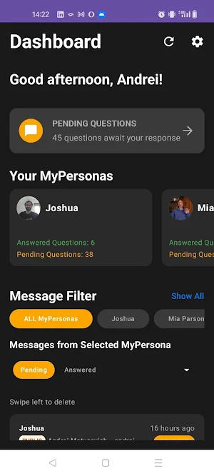 MyPersonas Screenshot 1