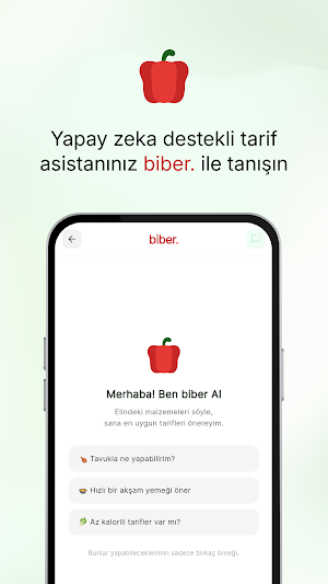 Biber: Akıllı Yemek Tarifleri Screenshot 0
