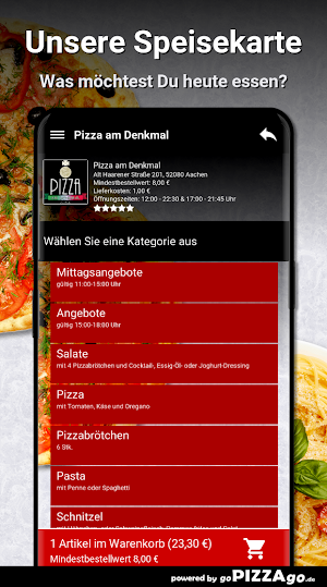 Pizza am Denkmal Aachen Screenshot 3