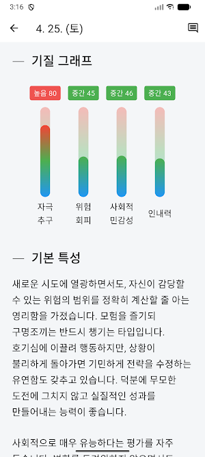 기질 테스트: 나도 몰랐던 나의 4가지 특성 Screenshot 0
