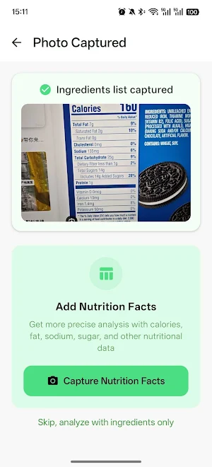 VibeEating: AI Ingredient Scan Screenshot 0