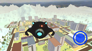 City Scifi Drone Flying Sky 3d Screenshot 1