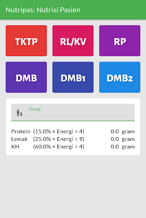Nutripas: Kalkulator Nutrisi Screenshot 0