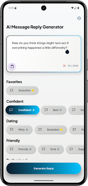 AI Message Reply Generator Screenshot 0