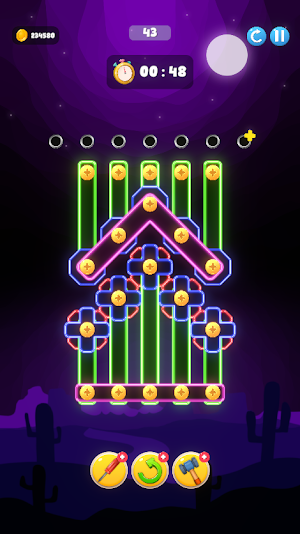 Neon Planks and Screw Puzzle Screenshot 2