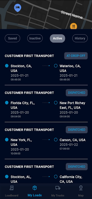 PTTR Loadboard Screenshot 3