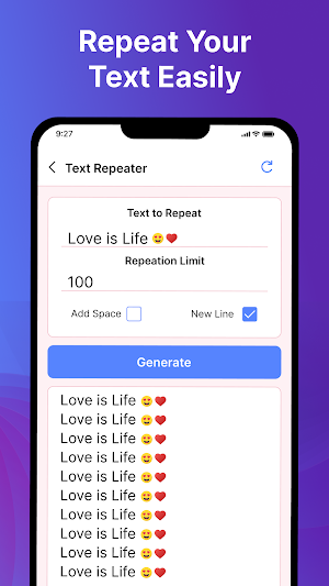 Text Repeater: Repeat Text 44K Screenshot 2