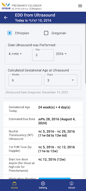 Ethiopian Pregnancy Calendar Screenshot 3