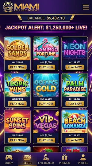 Miami Club Casino Screenshot 3