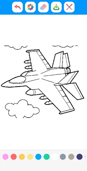Jet Fighters Coloring Book Screenshot 2