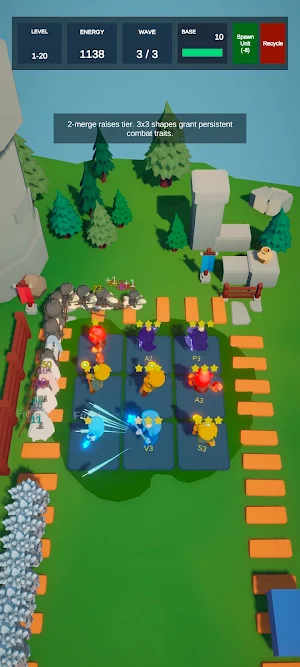 Merge & Blast Defense Screenshot 0
