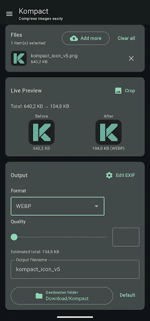 Kompact - Image converter Screenshot 1
