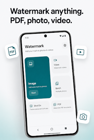 Add Watermark: Photo Video PDF Screenshot 0