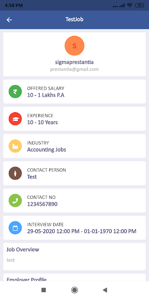 Sigma Job Portal Screenshot 3