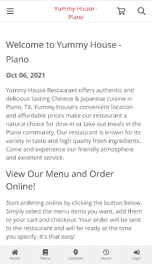 Yummy House - Plano Ordering Screenshot 0
