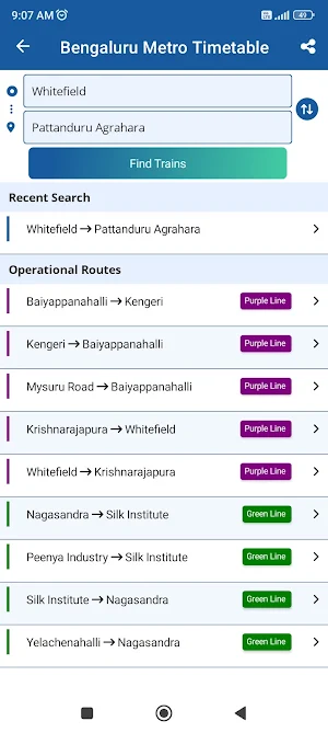 Bangalore Metro Screenshot 2
