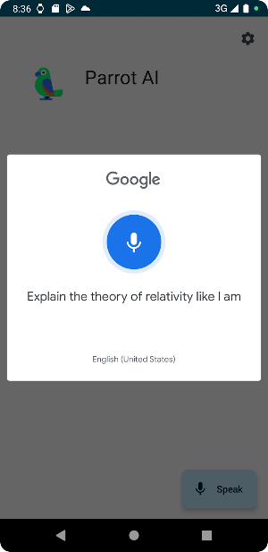 Parrot AI - Voice Assistant Screenshot 2