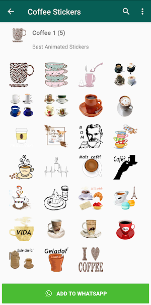 WAStickerApps - Coffee Stickers for WhatsApp Screenshot 0