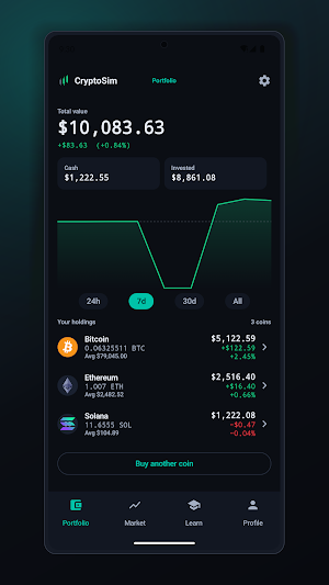 CryptoSim: Trading Simulator Screenshot 0