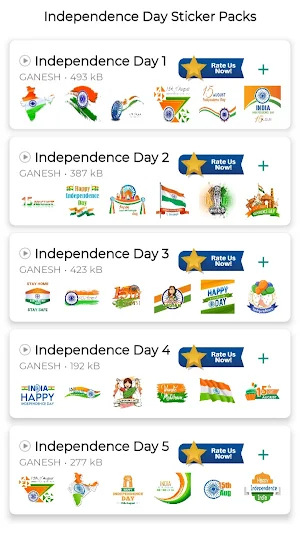 Independence Day WA Stickers Screenshot 1