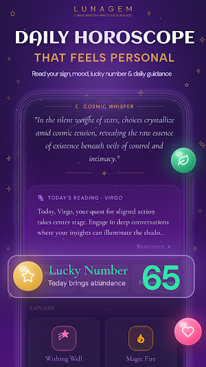 LUNAGEM Daily Horoscope, Tarot Screenshot 1