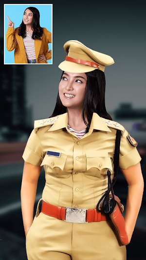 Woman Police Suit Photo Editor Screenshot 0