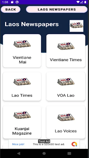 Laos Newspapers Screenshot 1