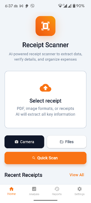 Receipt Scanner Screenshot 0