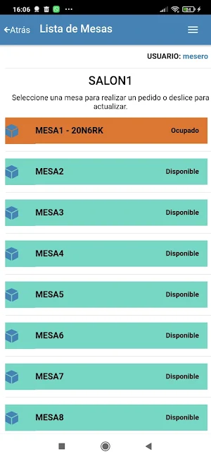 Restopedia mesero Screenshot 3