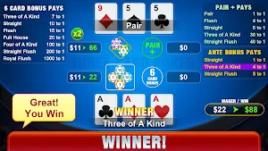 3 Card Poker - Classic Games Screenshot 2