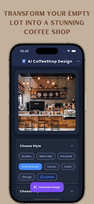 AI Coffee Shop : Decoration AI Screenshot 1
