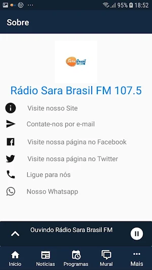 Rádio Sara Brasil FM 107.5 Screenshot 3