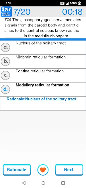Neuroanatomy Questions Screenshot 3