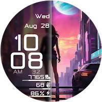 Neon Dreams Futuristic Face
