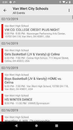 Van Wert City Schools Screenshot 2