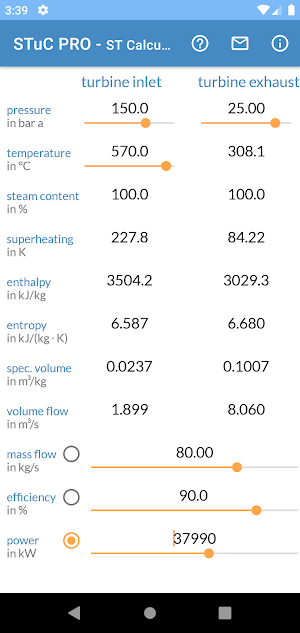 STuC PRO - Steam Turbine Calcu Screenshot 1