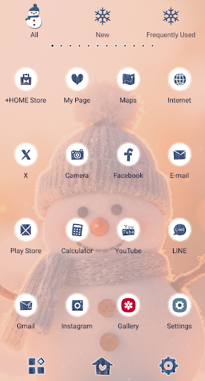 Smiling Snowman Theme +HOME Screenshot 2