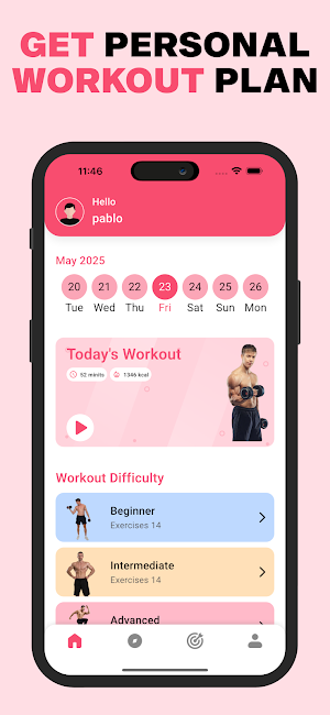 FitPulse: Gym Fitness Planner Screenshot 1