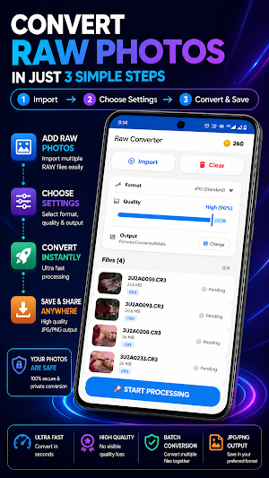 RAW Converter - JPG & Video Screenshot 2