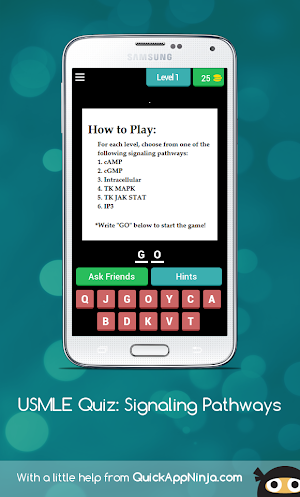 USMLE Quiz: Signaling Pathways Screenshot 0