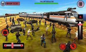US Army Train Shooting The Walking Zombie Game Screenshot 2