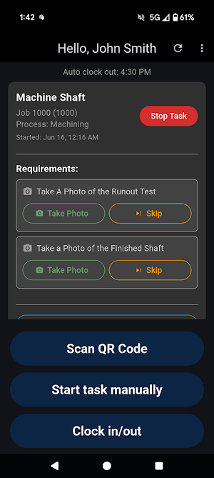 StageTrac Worker Portal Screenshot 1