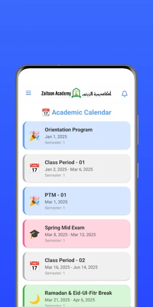 Zaitoon Academy Student Panel Screenshot 3